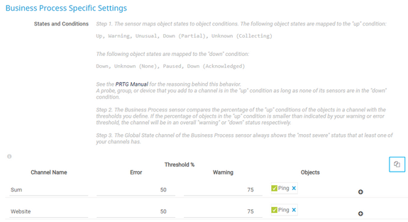 The Business Process Sensor Configuration Clipboard