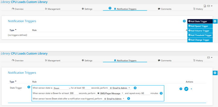 Example: Setting Notifications for Libraries